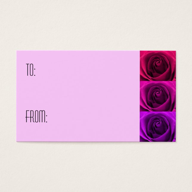 Triple Rose Gift Tag (Front)