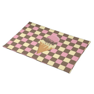 Triple-Scoop 3-Flavor Ice Cream Cone Placemats