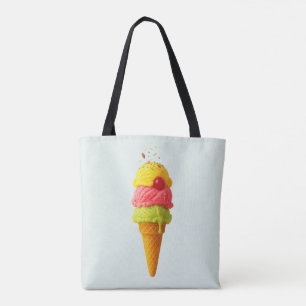 Triple Scoop Delight – Ice Cream All-Over Tote Bag