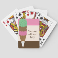 Triple Scoop Ice Cream Playing Cards