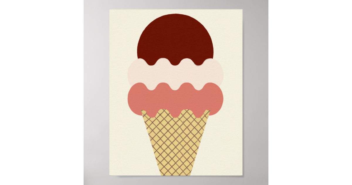triple scoop poster Zazzle