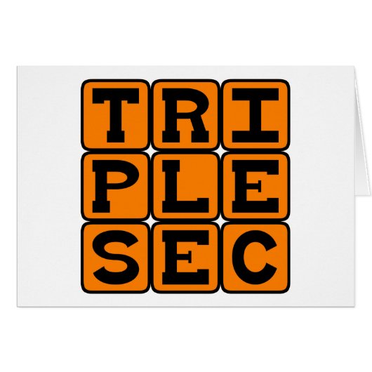 Triple Sec, Drink Mixer Cards (Front Horizontal)