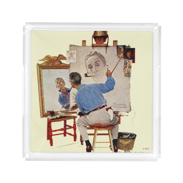 Triple Self-Portrait Acrylic Tray (Front)