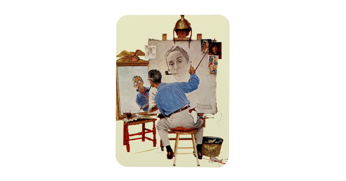 Triple Self-Portrait Magnet | Zazzle.com