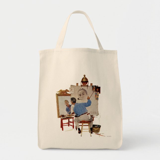 Triple Self-Portrait Tote Bag (Front)