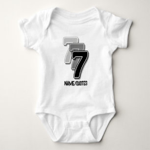 Triple Seven Graphic – Minimalist Modern Art Baby Bodysuit