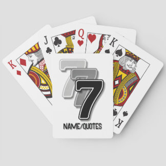 Triple Seven Graphic – Minimalist Modern Art Poker Cards
