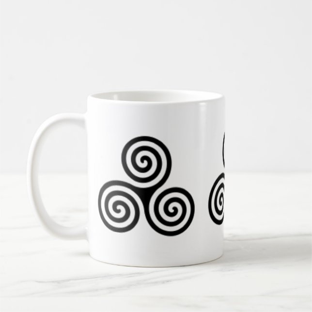 Triple Spiral Celtic Design Mug (Left)
