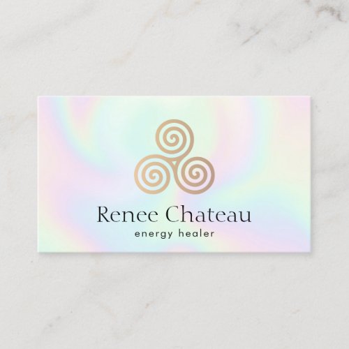 Triple Spiral, Celtic Triskele Business Card