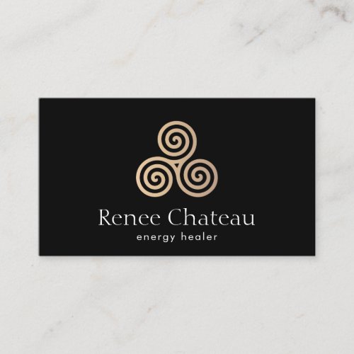 Triple SpiralCeltic Triskele Symbol Business Card