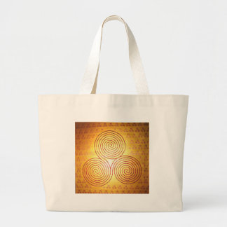 Triple Spiral Labyrinth Large Tote Bag