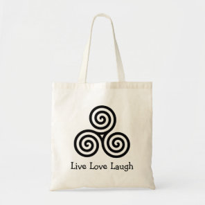 Triple spiral Live Love Laugh Tote Bag