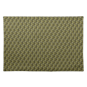 Triple spiral triskele Celtic Khaki Beige Placemat