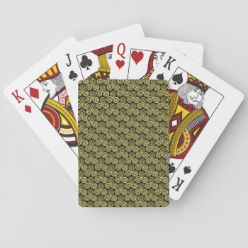 Triple Spiral Triskele Celtic Khaki Beige Playing Cards by sumwoman at Zazzle