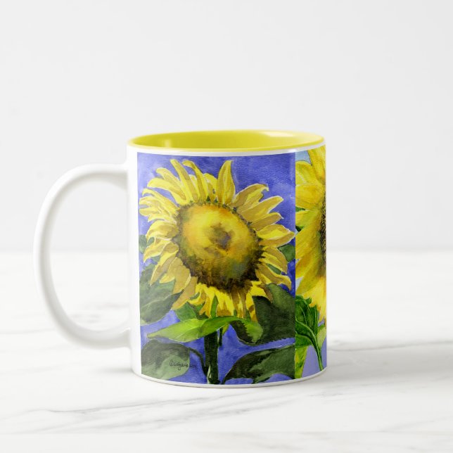 Triple Sunflower Mug (Left)