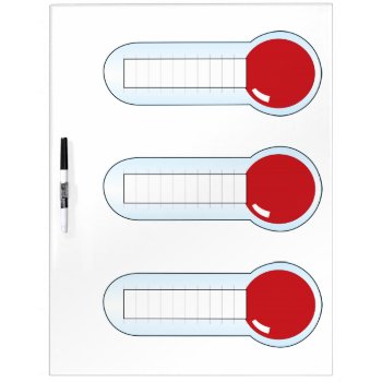 Triple Thermometer Gague Dry-erase Board by FundraisingAndGoals at Zazzle