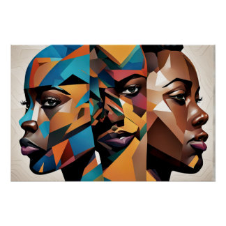 Triple Threat African American Black Woman Art Poster