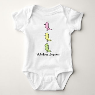 Triple Threat of Cuteness Baby Bodysuit