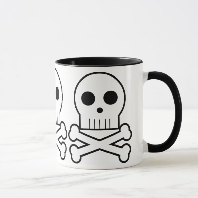 Triple Threat Pirate Skulls Coffee Cup Mug 1 (Right)