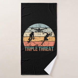 Triple Threat - Triathlon Athlete Bath Towel
