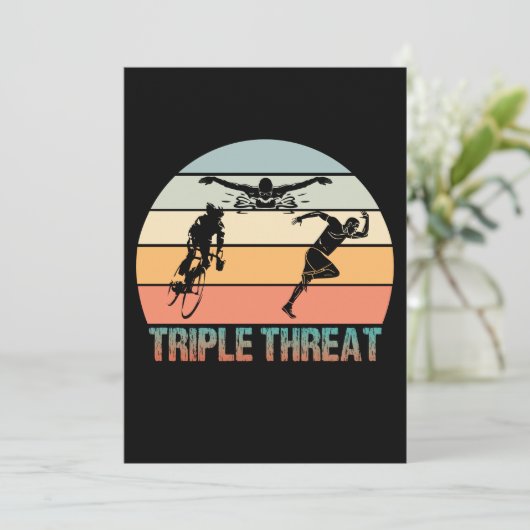 Triple Threat - Triathlon Sunset (Standing Front)