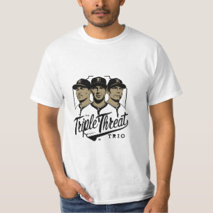 triple threat trio baseball game lover graphic T-Shirt