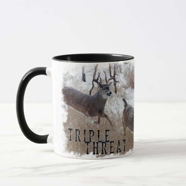 Triple Threat Whitetail Deer Mug (Left)