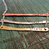 Triple Tier Rose Gold, Silver, & Brass Necklace (Top)