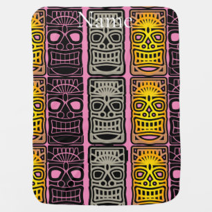 Triple Tiki Sculptures Thunder_Cove Baby Blanket