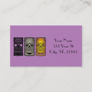 Triple Tiki Sculptures Thunder_Cove Business Card