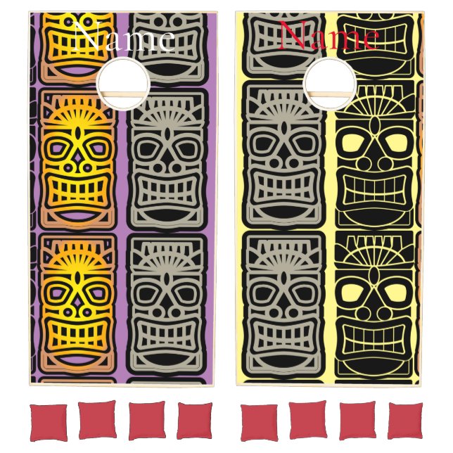 Triple Tiki Sculptures Thunder_Cove Cornhole Set (Set)