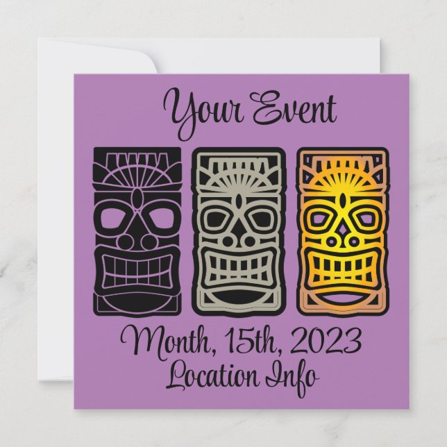 Triple Tiki Sculptures Thunder_Cove Invitation (Front)