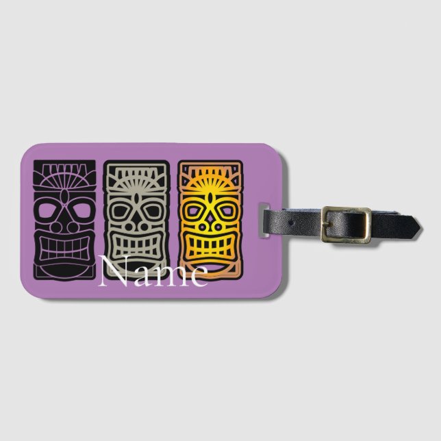 Triple Tiki Sculptures Thunder_Cove Luggage Tag (Front Horizontal)