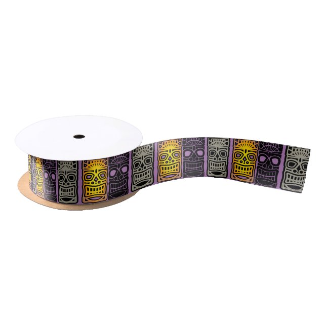 Triple Tiki Sculptures Thunder_Cove Satin Ribbon (Spool)