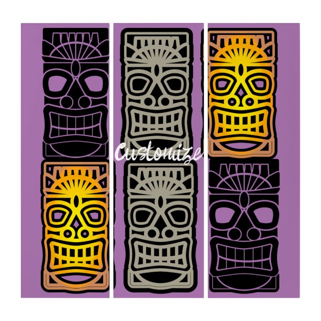 Triple Tiki Sculptures Thunder_Cove Triptych (Front)