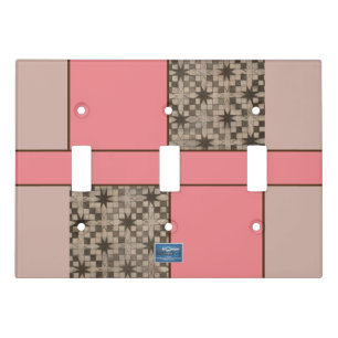 Triple Toggle(Peach LED S.C.C.)RFPMDesigns©️2023/4 Light Switch Cover