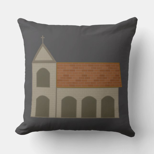 Triple Tree Saxon Church Cushion (Front)