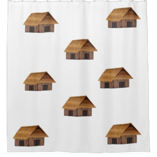 Triple Tree Tours Anglo Saxon Hut Shower Curtain