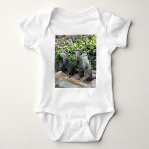 **"Triple Trouble: The Adventures of Otter Triplet Baby Bodysuit