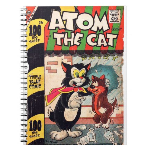 Triple Value Comic _ Atom the Cat _ Superhero Notebook