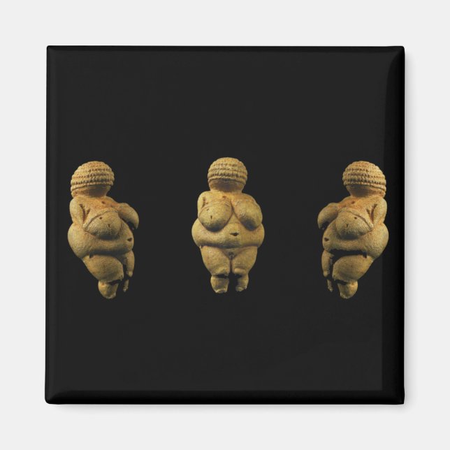 Triple Venus of Willendorf magnet (Front)