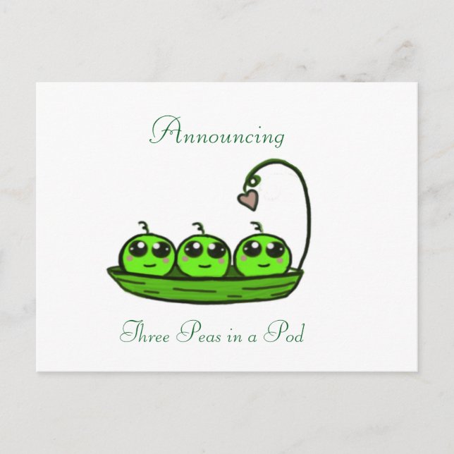 Triplet Birth Announcement (Front)