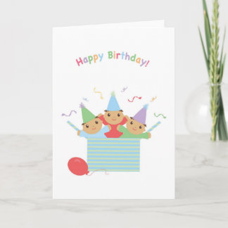 Triplet Birthday Card