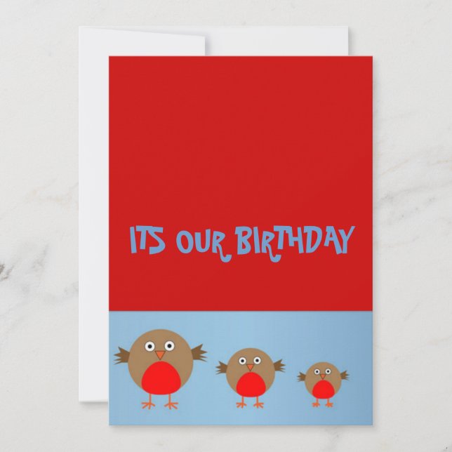 Triplet Birthday Invites (Front)