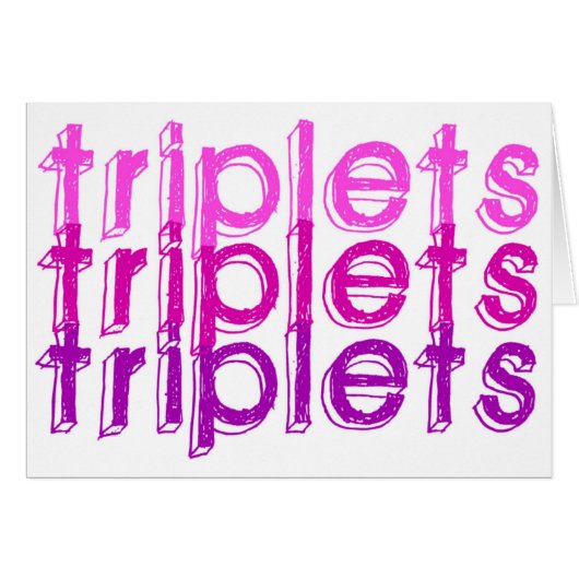 Triplet Girls Cards (Front Horizontal)