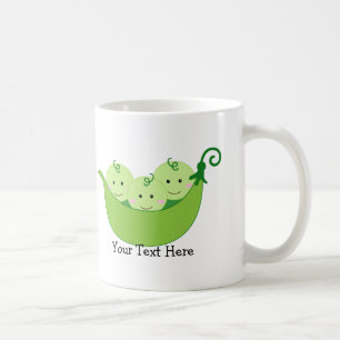 Triplet Pea Pods (customizable) Coffee Mug