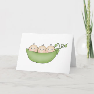 Triplet Peas in a Pod Card
