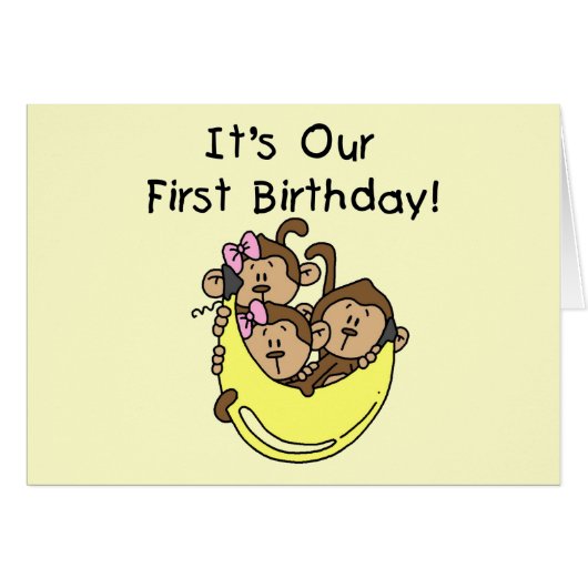 Triplets 1st - Two Girls One Boy Tshirts and Gifts (Front Horizontal)