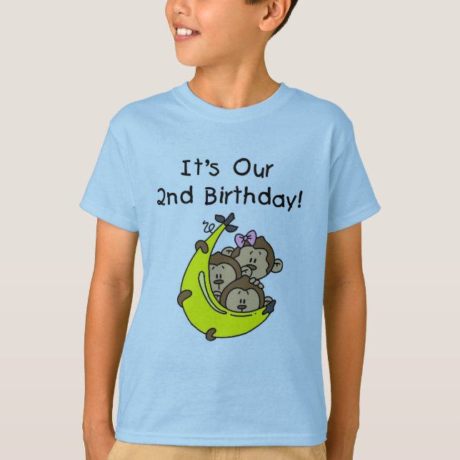 Triplets 2nd - Two Boys/ One Girl Tshirts (Front)