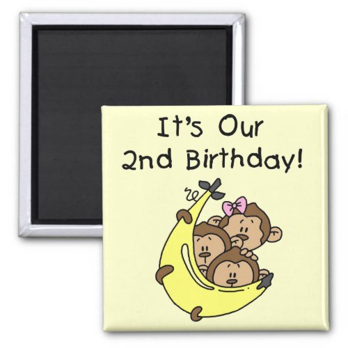 Triplets 2nd _ Two Boys One Girl Tshirts Magnet